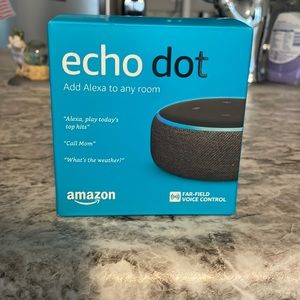 Amazon echo dot. It was a prize at a secret Santa